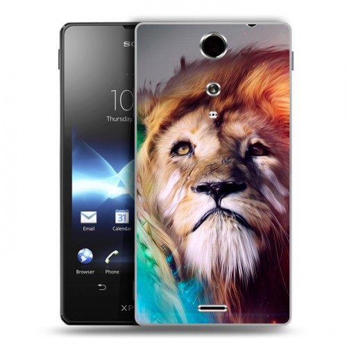 Дизайнерский пластиковый чехол для Sony Xperia TX Львы