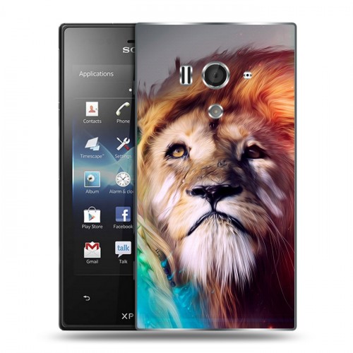 Дизайнерский пластиковый чехол для Sony Xperia acro S Львы