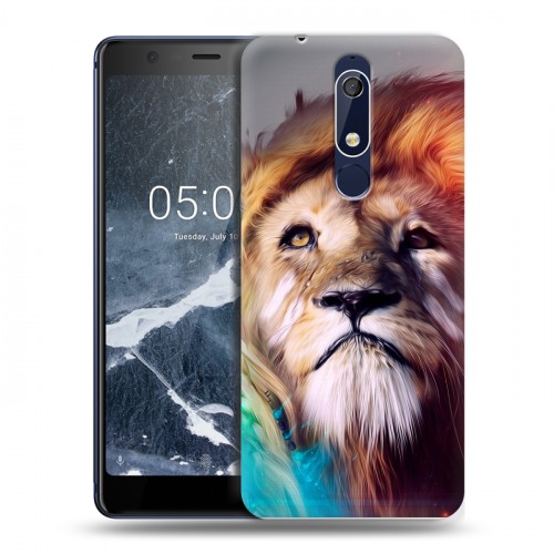 Дизайнерский пластиковый чехол для Nokia 5.1 Львы