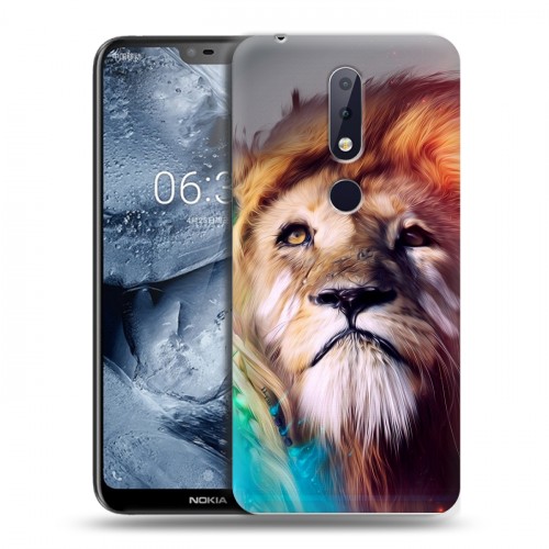 Дизайнерский пластиковый чехол для Nokia 6.1 Plus Львы