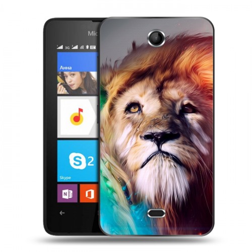 Дизайнерский силиконовый чехол для Microsoft Lumia 430 Dual SIM Львы
