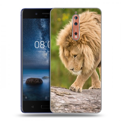 Дизайнерский пластиковый чехол для Nokia 8 Львы