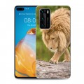 Дизайнерский силиконовый с усиленными углами чехол для Huawei P40 Львы