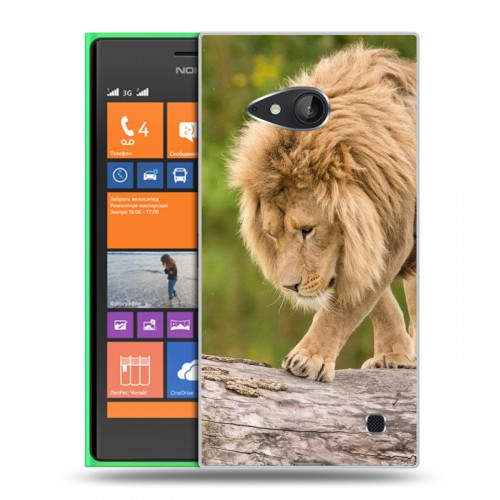 Дизайнерский пластиковый чехол для Nokia Lumia 730/735 Львы