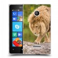 Дизайнерский пластиковый чехол для Microsoft Lumia 435 Львы