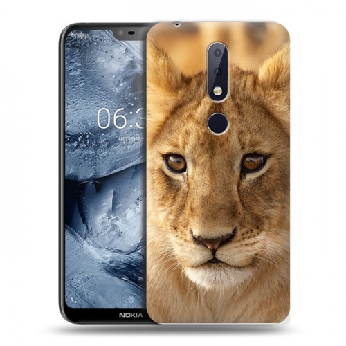 Дизайнерский пластиковый чехол для Nokia 6.1 Plus Львы