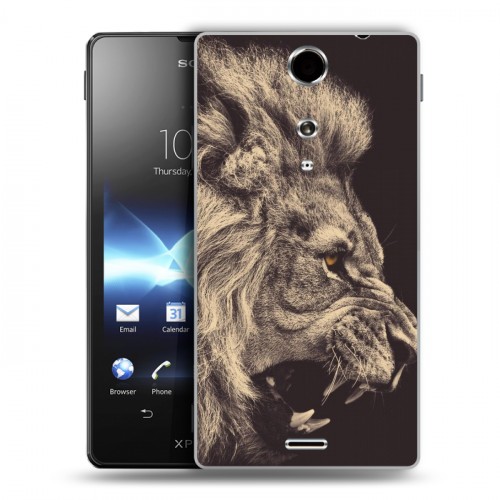 Дизайнерский пластиковый чехол для Sony Xperia TX Львы