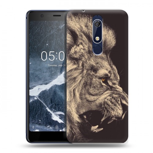 Дизайнерский пластиковый чехол для Nokia 5.1 Львы