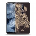 Дизайнерский силиконовый чехол для Nokia 6.1 Plus Львы