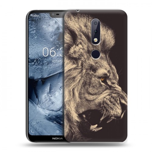 Дизайнерский силиконовый чехол для Nokia 6.1 Plus Львы