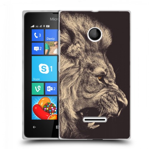 Дизайнерский пластиковый чехол для Microsoft Lumia 435 Львы