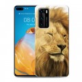 Дизайнерский пластиковый чехол для Huawei P40 Львы