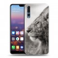 Дизайнерский силиконовый с усиленными углами чехол для Huawei P20 Pro Львы