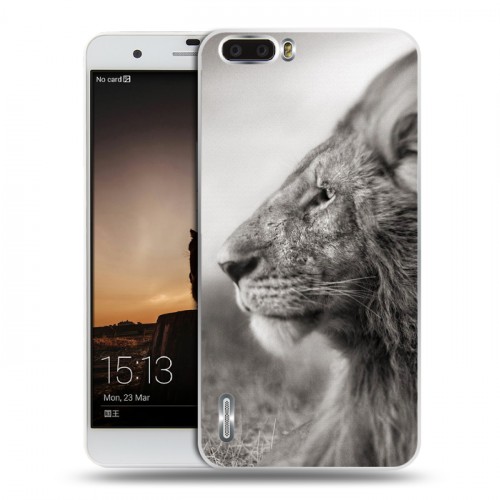 Дизайнерский силиконовый чехол для Huawei Honor 6 Plus Львы