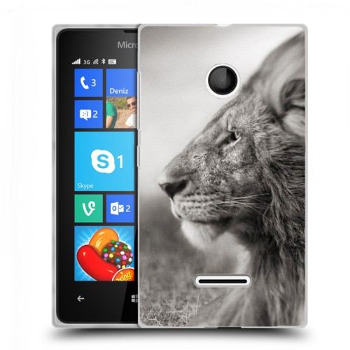 Дизайнерский пластиковый чехол для Microsoft Lumia 435 Львы