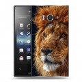 Дизайнерский пластиковый чехол для Sony Xperia acro S Львы