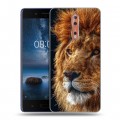 Дизайнерский пластиковый чехол для Nokia 8 Львы