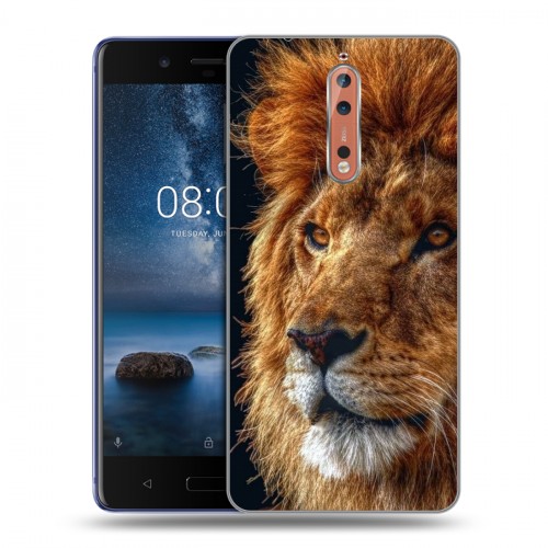 Дизайнерский пластиковый чехол для Nokia 8 Львы