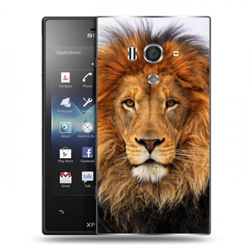 Дизайнерский пластиковый чехол для Sony Xperia acro S Львы