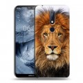 Дизайнерский пластиковый чехол для Nokia 6.1 Plus Львы