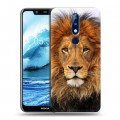 Дизайнерский пластиковый чехол для Nokia 5.1 Plus Львы