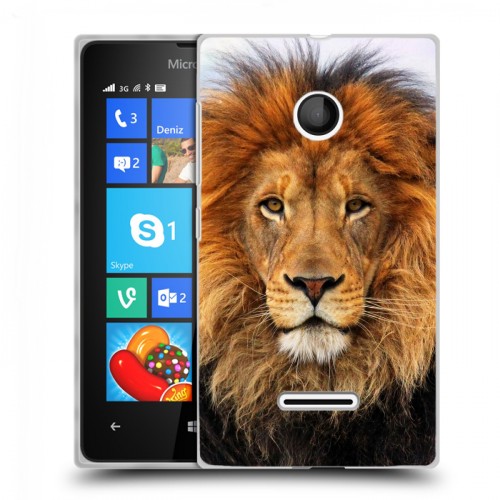 Дизайнерский пластиковый чехол для Microsoft Lumia 435 Львы