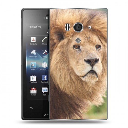 Дизайнерский пластиковый чехол для Sony Xperia acro S Львы