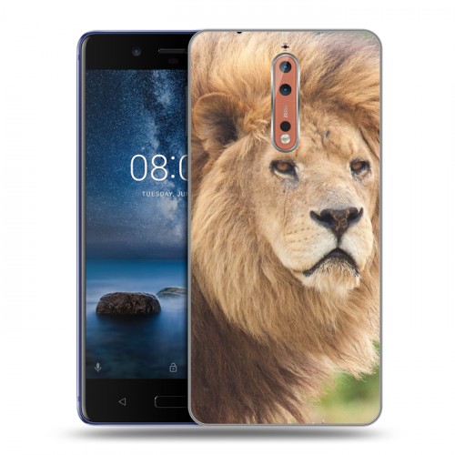 Дизайнерский пластиковый чехол для Nokia 8 Львы