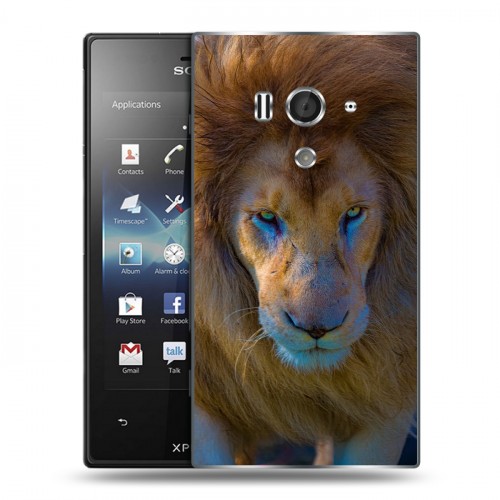 Дизайнерский пластиковый чехол для Sony Xperia acro S Львы