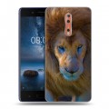 Дизайнерский пластиковый чехол для Nokia 8 Львы