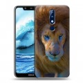 Дизайнерский пластиковый чехол для Nokia 5.1 Plus Львы