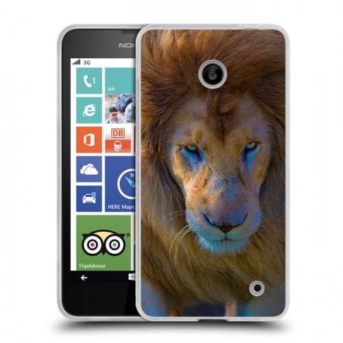 Дизайнерский пластиковый чехол для Nokia Lumia 630/635 Львы