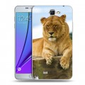 Дизайнерский пластиковый чехол для Samsung Galaxy Note 2 Львы