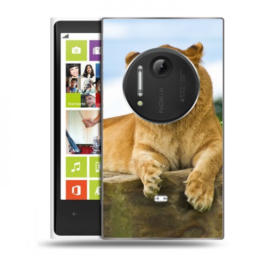 Дизайнерский пластиковый чехол для Nokia Lumia 1020 Львы