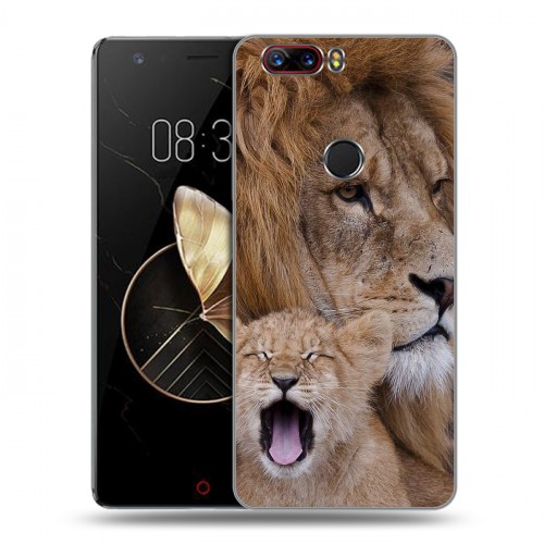 Дизайнерский пластиковый чехол для ZTE Nubia Z17 Львы