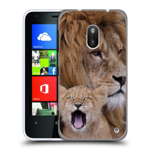 Дизайнерский пластиковый чехол для Nokia Lumia 620 Львы