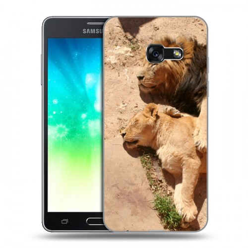 Дизайнерский силиконовый с усиленными углами чехол для Samsung Galaxy A3 (2017) Львы