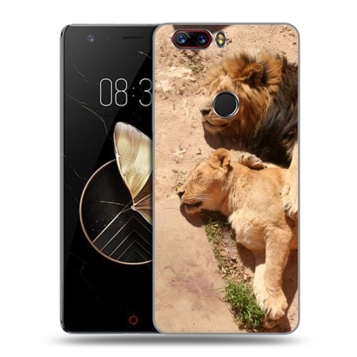 Дизайнерский пластиковый чехол для ZTE Nubia Z17 Львы