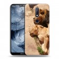 Дизайнерский пластиковый чехол для Nokia 6.1 Plus Львы