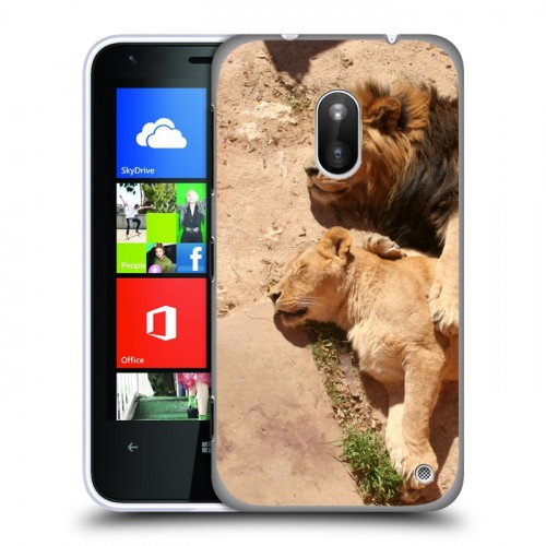 Дизайнерский пластиковый чехол для Nokia Lumia 620 Львы