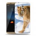 Дизайнерский пластиковый чехол для ZTE Axon 7 Львы