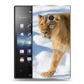 Дизайнерский пластиковый чехол для Sony Xperia acro S Львы