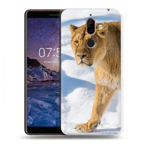 Дизайнерский пластиковый чехол для Nokia 7 Plus Львы