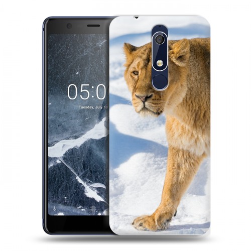 Дизайнерский пластиковый чехол для Nokia 5.1 Львы