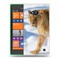 Дизайнерский пластиковый чехол для Nokia Lumia 730/735 Львы