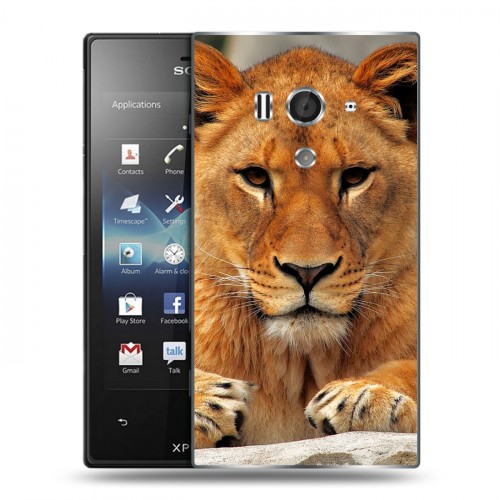 Дизайнерский пластиковый чехол для Sony Xperia acro S Львы