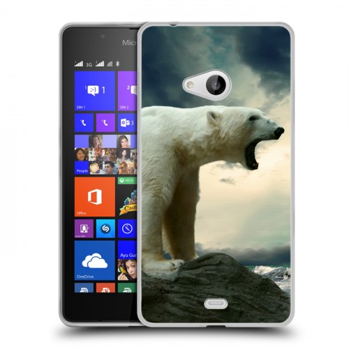 Дизайнерский пластиковый чехол для Microsoft Lumia 540 Медведи