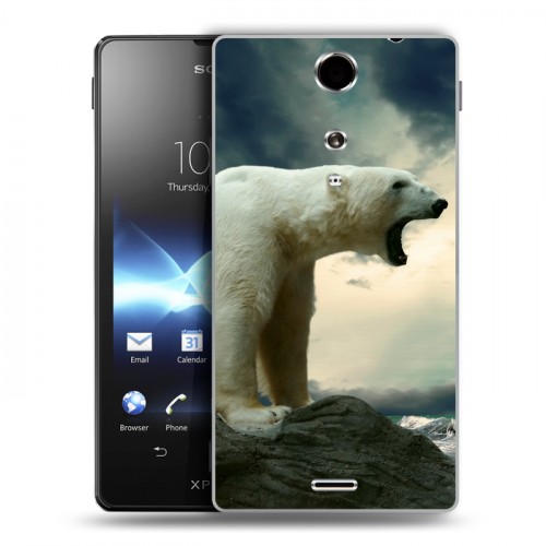 Дизайнерский пластиковый чехол для Sony Xperia TX Медведи