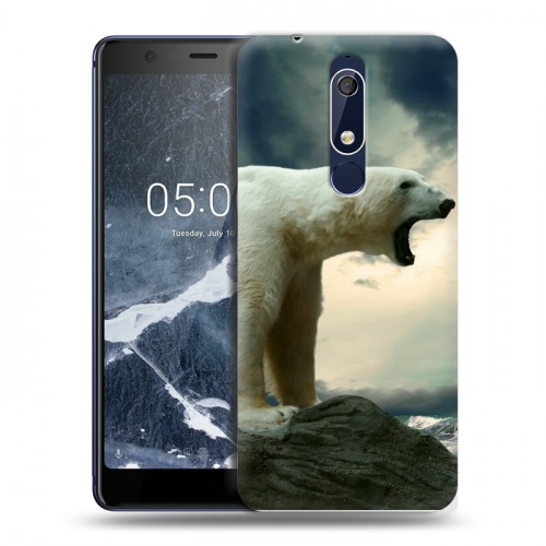 Дизайнерский пластиковый чехол для Nokia 5.1 Медведи