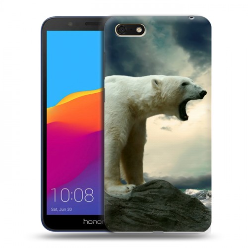 Дизайнерский пластиковый чехол для Huawei Honor 7A Медведи